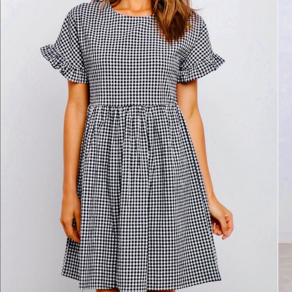 Black and white gingham dress 👗 by Petal and Pup - worn only once